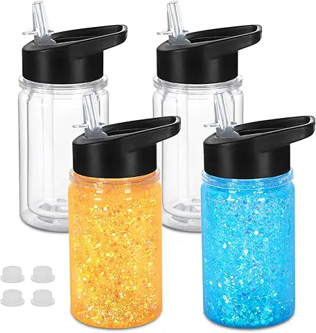 kids 10oz snowglobe flip top cup
