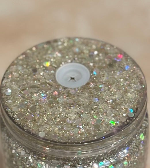 glitter on lid